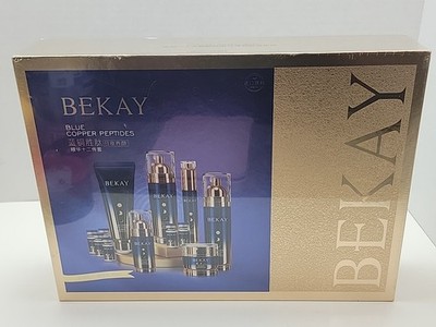 BEKAY Blue Copper Peptide Day and Night 12-piece Skincare Essentials Set Sealed