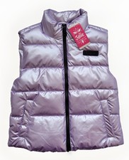 Justice girls puffer jacket vest MEDIUM 10 purple