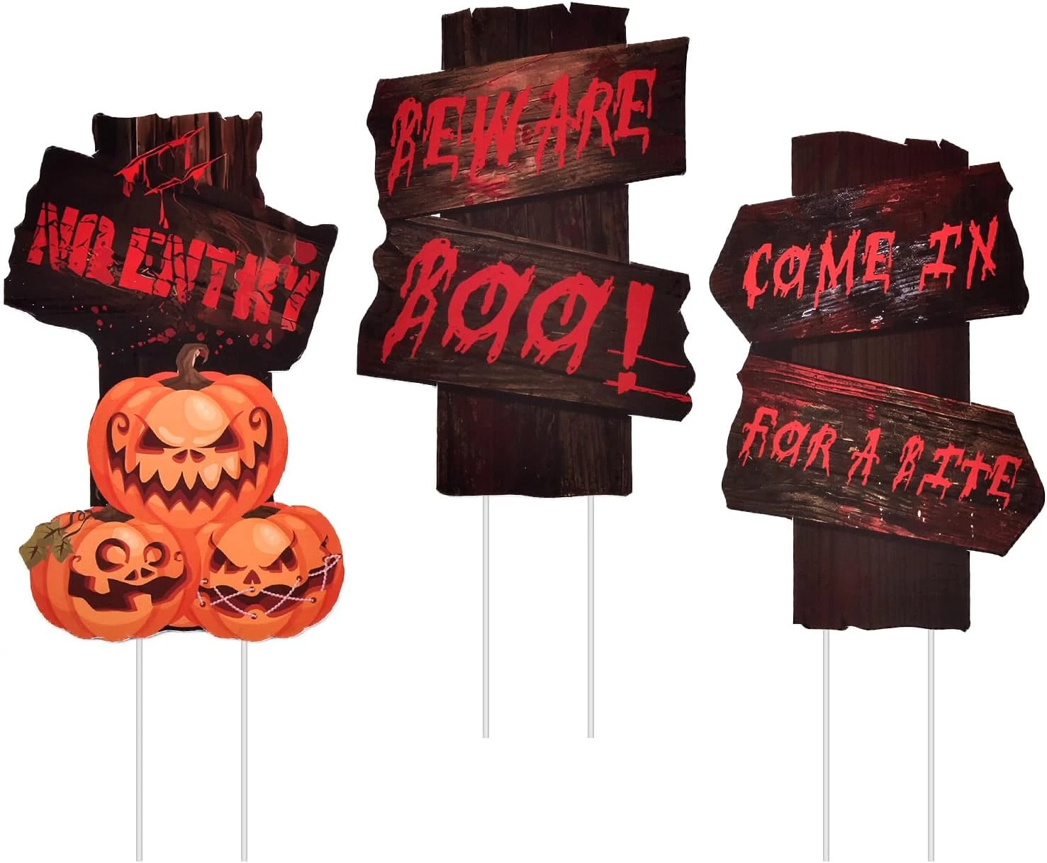 3-PACK Halloween Yard Sign Home Outdoor Lawn Decoration, Halloween Yard Stakes P