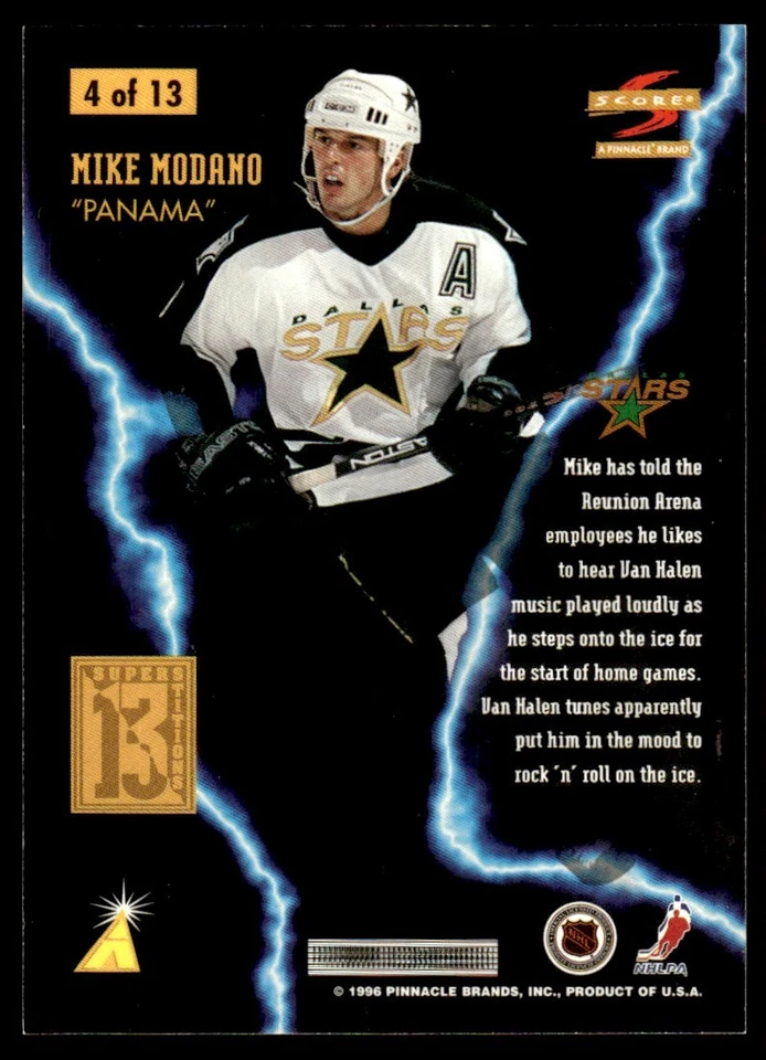 1996-97 Score Superstitions Mike Modano Dallas Stars #4 - Image 2 of 2