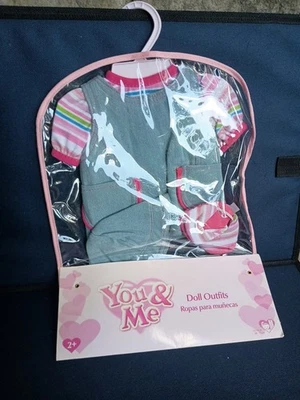You & Me Doll Outfit Clothes Hat Shoes Shirt Pinafore - Image 1 of 4