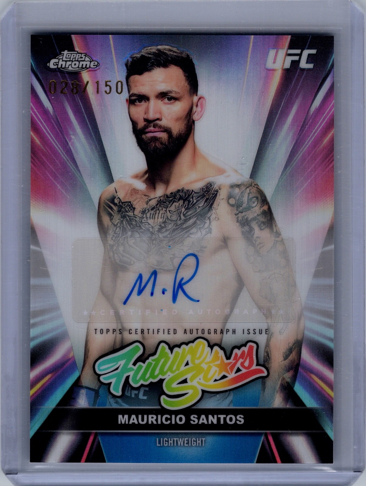 Mauricio "Ruffy" Santos Future Stars 2026 Topps Chrome Refractor Auto SSP /150