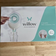 Willow Pump Reusable Breast Milk Containers All In One In-Bra 2 Flanges 24mm
