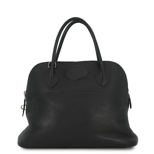 Hermes Birkin 31 Handbag Clemence Leather Black Square J 2006 Women's #TZB287