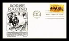 DR JIM STAMPS US COVER HORSE RACING FIRST DAY ISSUE LOWRY ARISTOCRATS CACHET