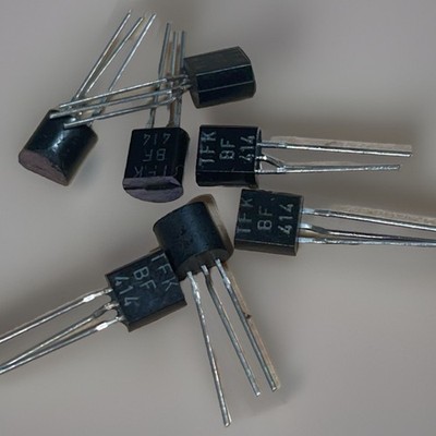 7 Stück - BF414 - Telefunken TFK - HF-Transistoren - Vintage NOS