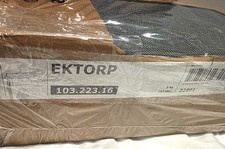 Ikea EKTORP Loveseat sofa w/CHAISE Cover Slipcover NORDVALLA DARK GRAY New 