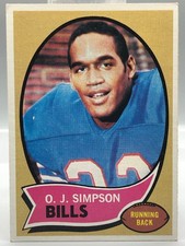 1971 Topps O.J. SIMPSON rookie card RC No. 90 Crease-Free Buffalo Bills EX+
