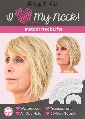 Bring It Up Instant Neck Lift Tape 30 Day Supply, Transparent Neck Lifting An...