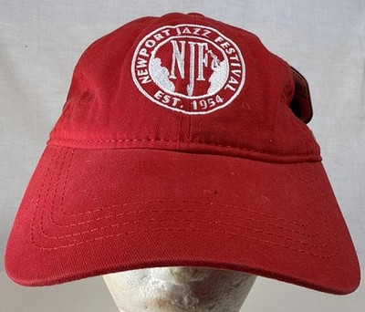 Newport Jazz Festival Hat Red NJF Logo Strapback Cap NWT Official Merch