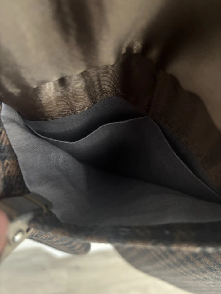 Givenchy Monsieur Blazer 43R чек/шотландка спортивное пальто шерсти коричневый/черный винтажный США - Изображение 4 из 4