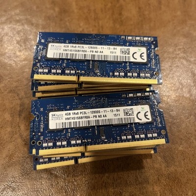 SK HYNIX HMT451S6BFR8A-PB N0 AA, 4GB PC3L DDR3 SODIMM PC3-12800s  1600MHz Laptop