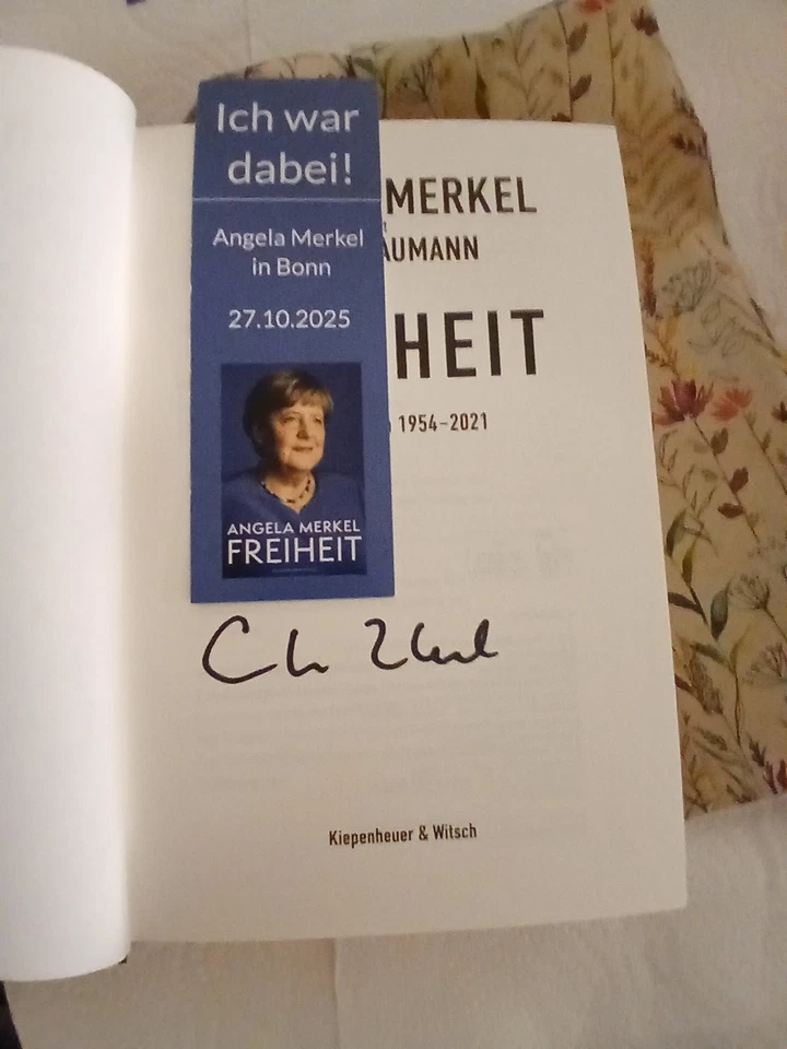 Signierte Ausgabe Angela Merkel " Freiheit " Neuware mit limitiertem Lesezeichen - Bild 2 von 4