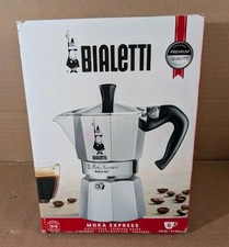 Bialetti Moka Express Iconic Italian Stovetop Espresso Maker Silver, 6 Cups