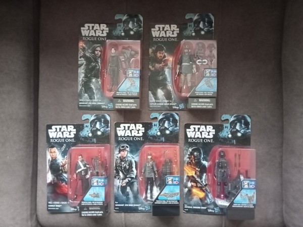 Lote 5 figuras Star Wars Rogue One Jyn Cassian Andor Chirrut Imperial Crew 3,75"