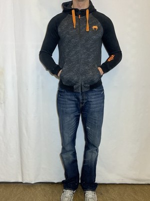 Venum Sweatshirtjacke Jacke Stoffjacke Trainingsjacke Schwarz Grau Gr S