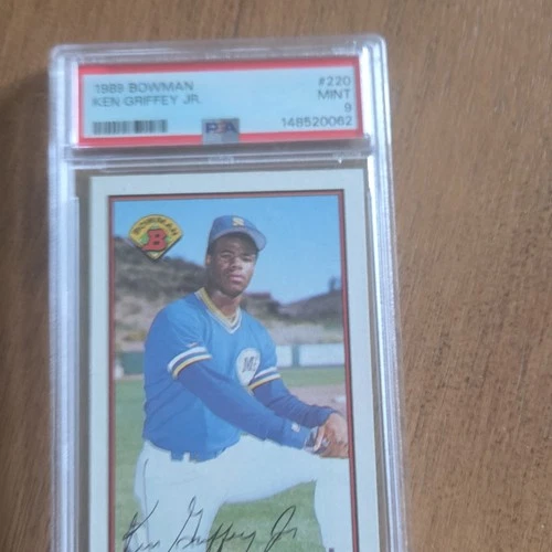 Bowman 1989 Ken Griffey Jr Seattle Mariners Rookie #220 Base Set MLB PSA 9 Card