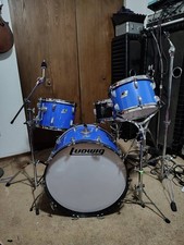 Ludwig Classic Maple 3pc - B/O Badge 1977 w/ extras 22/12/14 RARE BLUE CORTEX OG