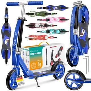 RETOURE Scooter Roller Kinderroller Cityroller Tretroller Kickroller Blau