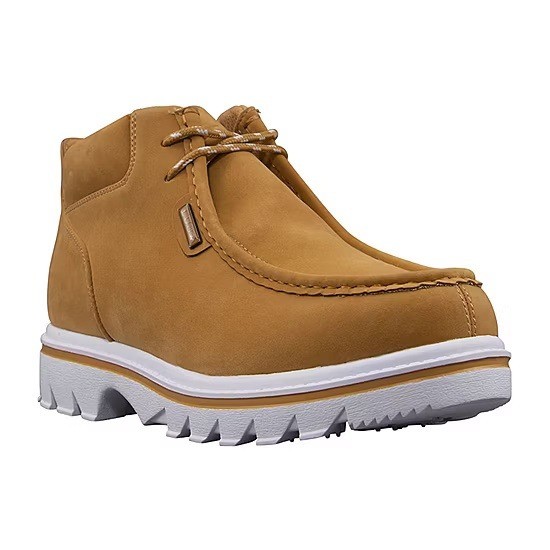 Lugz Fringe Mens Moc Toe Chukka Boots Golden Wheat White  display picture 2