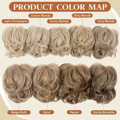 Wavy Claw Clip Bun - Heat Resistant Hair Extension