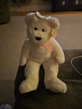 Ty The Angel Bear Beanie Buddy - 9337 With irrodescent wings and halo brown nose