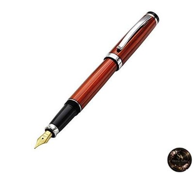 Xezo Incognito Diamond-Cut Serialized Medium-Nib Füllfederhalter Sunstone Orange