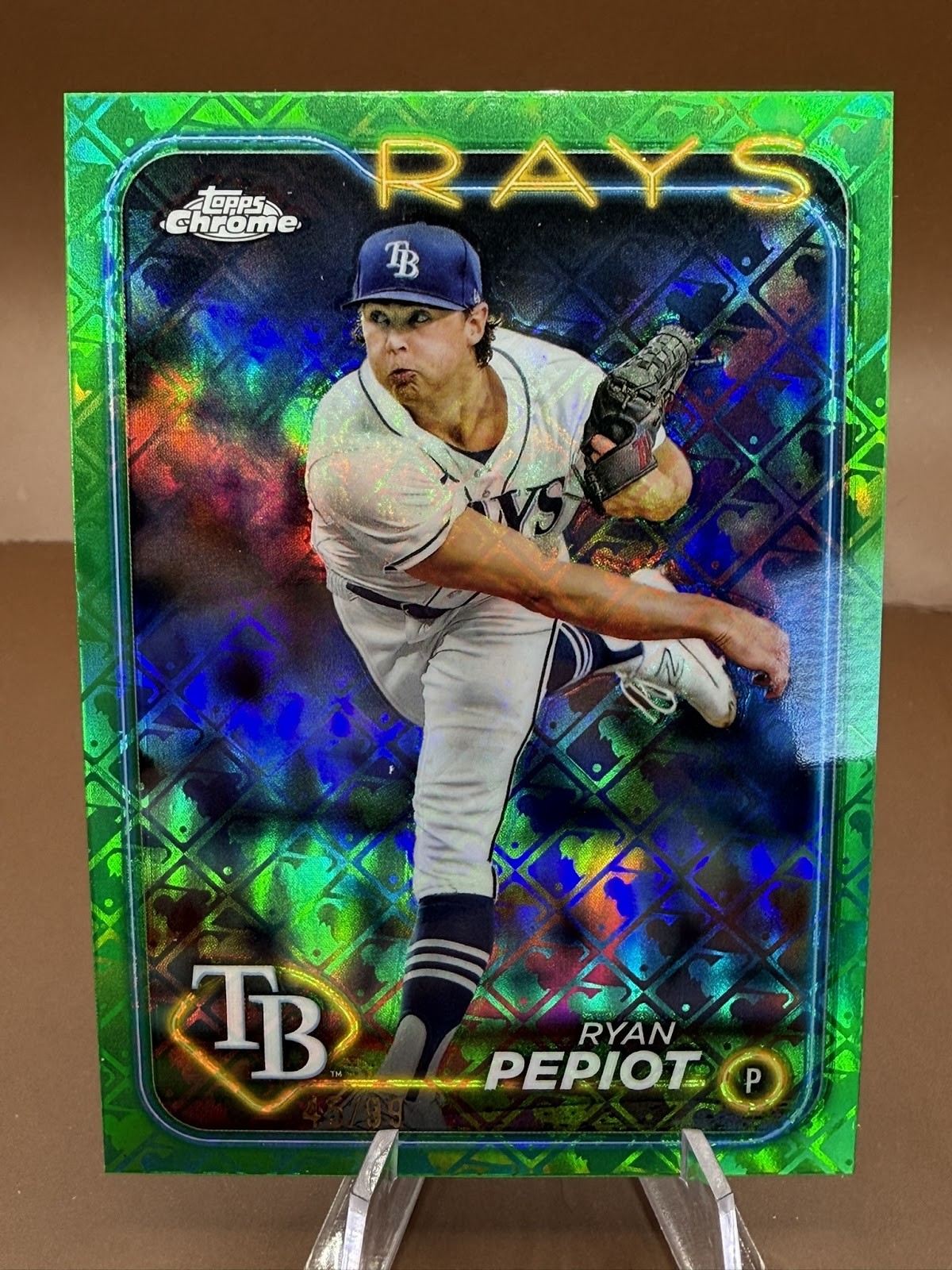 2024 Topps Chrome - Ryan Pepiot #128 Green Logofractor /99