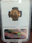 1954-69 Mo Mexico 5 Centavos Brass Coin NGC BU Brilliant Uncirculated Angel 5C — photo 3