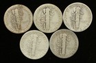 10pc Denver Mint Mercury Dime Lot 1918-1931 Fine-VF 90% Silver (#SLC00436) — photo 6