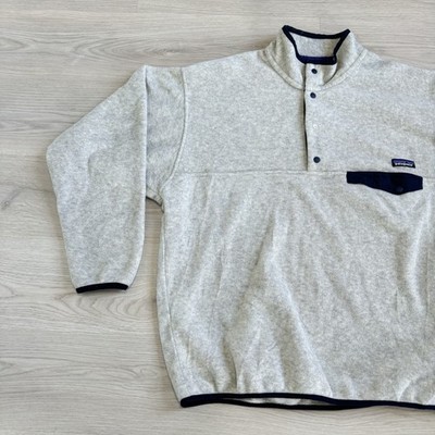 Vtg Patagonia Synchilla Fleece Snap-T Pullover Mens XL Oatmeal