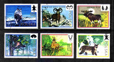 Poland 1973 Hunting Congress/ Game Animals short set of 6v. (SG 2232-2237) used