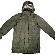 Craghoppers Aquadry 1500 Waterproof Jacket Womens UK 12 Green Hooded Coat