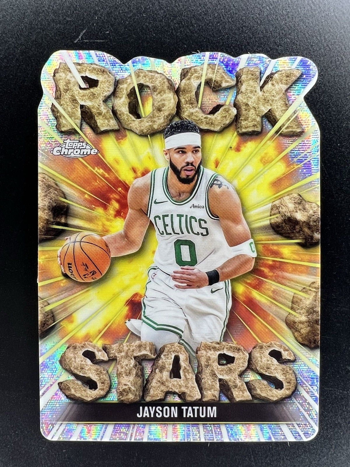 2025-26 Topps Chrome NBA Jayson Tatum Rock Stars Case Hit SSP Die Cut RS-1