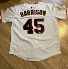 SAN FRANCISCO GIANTS KYLE HARRISON SIGNED AUTOGRAPHED JERSEY ACOA BOSTON Large