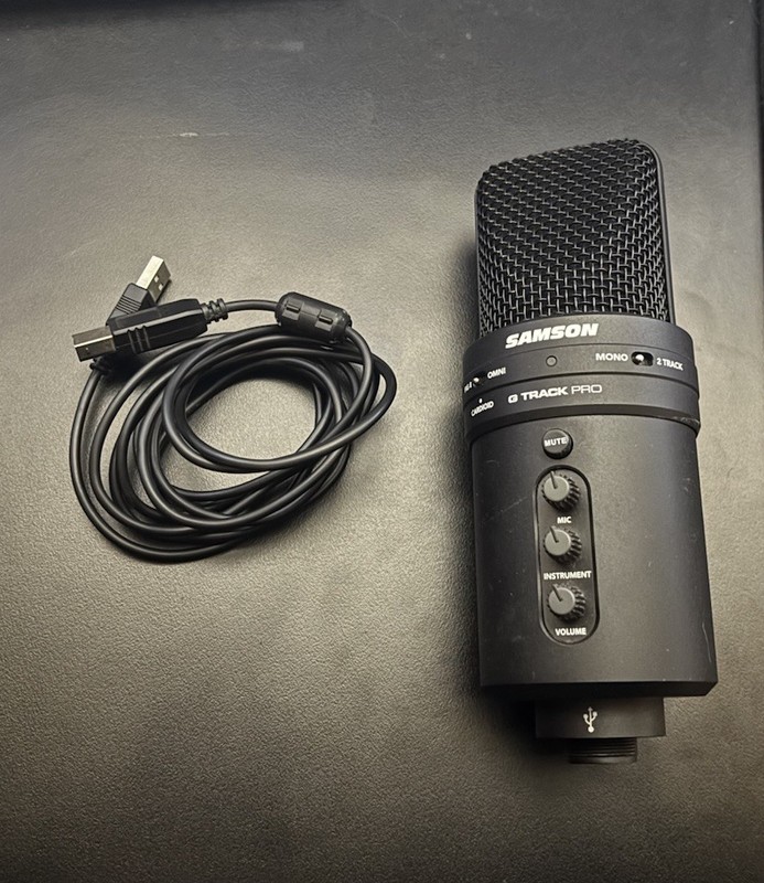 Samson G-Track Pro USB Microphone – Streaming/Podcast – Cardioid/Omni – Working