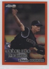 2010 Topps Chrome Orange Refractor Esmil Rogers #183 0o9