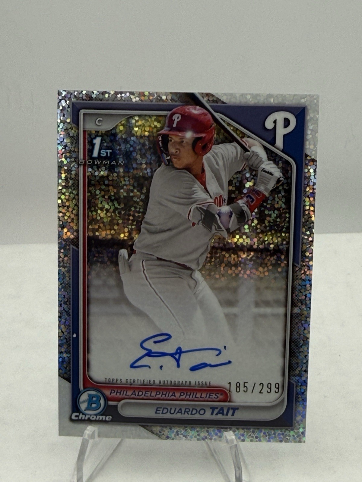 2024 Bowman Chrome Prospects Eduardo Tait #BCP-164 Speckle Refractor /299 (RC)