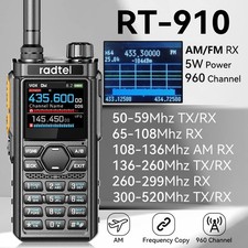 Radtel RT-910 CB TRANSMIT VERSION Air Band VHF UHF AM FM CB.2 ANTENNAS Scanner 