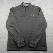 Under Armour Sweater Mens Medium ColdGear Quarter Zip Pullover Lined Sweatshirt