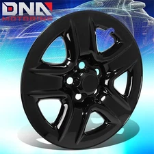 For 2006-2012 Toyota RAV4 17" 5-Spoke Wheel Skins Rim Hubcap Cover Glossy Black