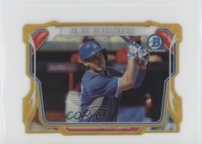 2014 Bowman Chrome Mini Gold Die-Cut Wave Refractor 11/50 Alex Guerrero e6p