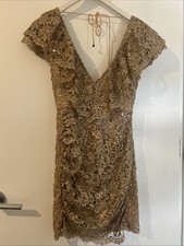 SPELL & THE GYPSY NINA SHIFT DRESS SZ XS BRONZE GOLD COLOUR BNWT (H56