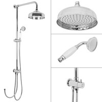 Welfenstein Regendusche Aufputz Set Nostalgie Retro Brause Duschgarnitur 2Q-N2