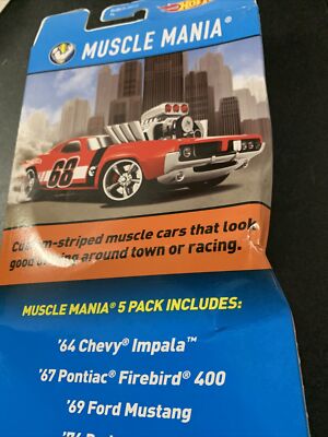 Hot Wheels. 5 Pack Muscle Mania 1:64 Imperfect Packaging | eBay