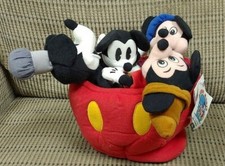 Disney Mickey Mouse 70th Anniversary Bean Bag Plush Set THROUGH THE YEARS New