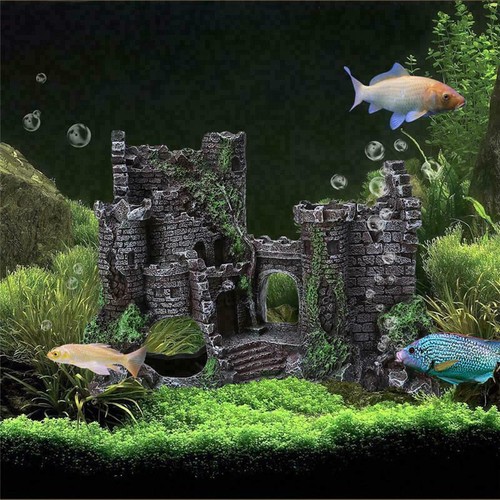 Aquarium Deko Schloss Felsen Höhle Burg Terrarium Dekoration Zubehör Schloss DE - Bild 9 von 11
