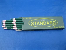 GREEN CHINA MARKERS PEEL-OFF GREASE PENCIL (12 COUNT) NEW STANDARD