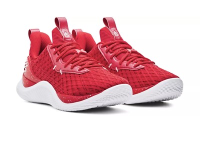 Under Armour Curry 10 Men\'s Basketball Shoes Red White Sneakers 3026624-600 Under Armour Curry 10 Team  main image 3