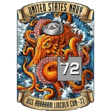 Navy Veteran Decal - USN Ship Decal - USN Hull Number Decal - USN 10" Decal